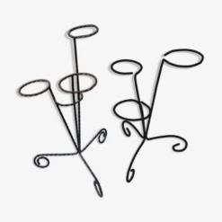 Lot De 2 Porte Plantes Fer Forgé