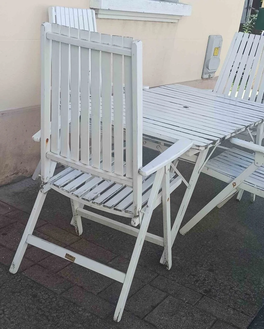 Ensemble De Jardin R. Gleizes 1 Table Et 4 Fauteuils Pliables Années 70 10 Ensemble De Jardin R. Gleizes 1 Table Et 4 Fauteuils Pliables Années 70 – Image 8