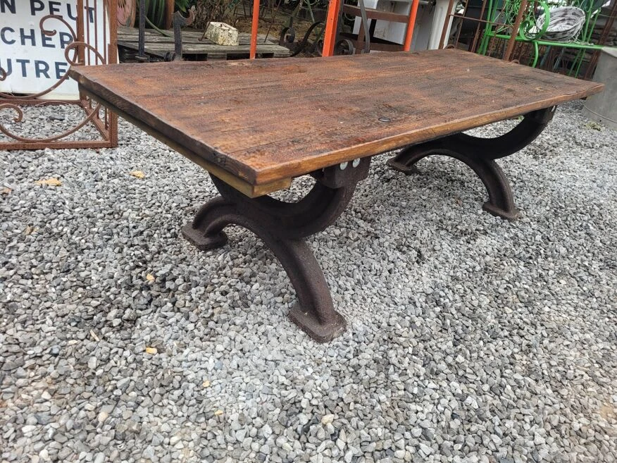 Banc Ou Table Basse De Jardin Piètements En Fonte 150×56cms 6 Banc Ou Table Basse De Jardin Piètements En Fonte 150×56cms – Image 4