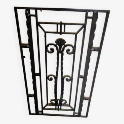 Ancienne Grille En Fonte Art Déco 100×60cms