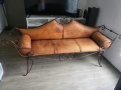 Fauteuil Fer Forgé Et Cuir Fait Main -Jardin Fournitures Boutique f249708f 7ada 4615 97d8 8e0bdc83532b