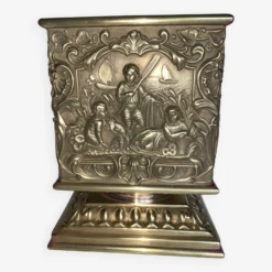 Cache Pot Laiton Repoussé