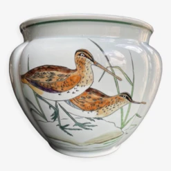 Cache-pot Faïence De Gien Signé Milieu XXème