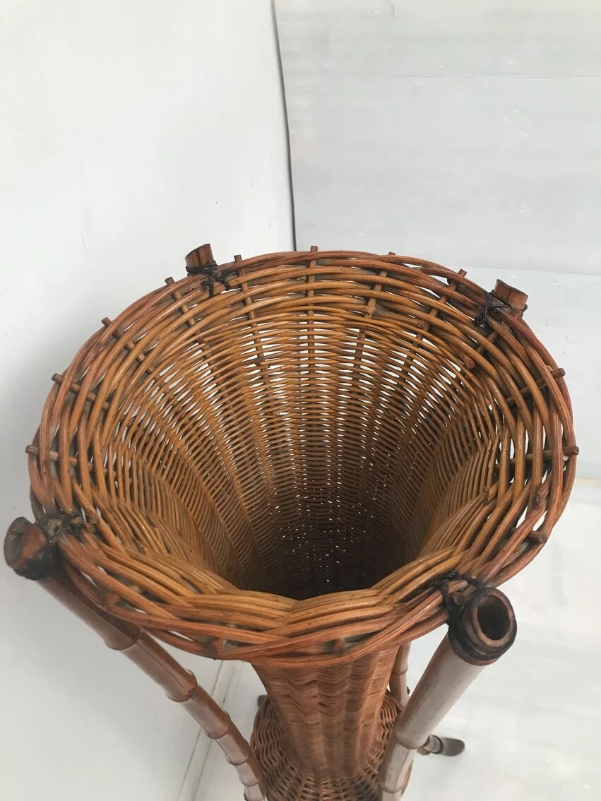 Porte Plante En Bambou Et Osier Des Années 60 9 Porte Plante En Bambou Et Osier Des Années 60 – Image 7