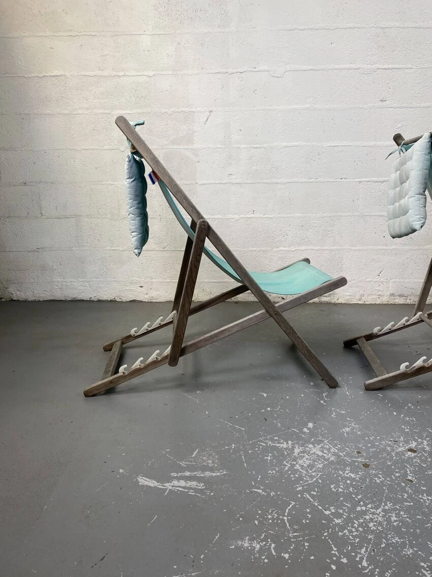 Lot De 2 Chaises Longues Bleues 13 Lot De 2 Chaises Longues Bleues – Image 11