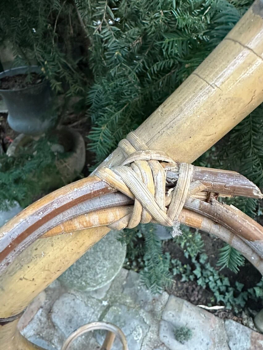 Porte Plantes Vintage - Rotin Et Bambou - Tête De Serpent 12 Porte Plantes Vintage - Rotin Et Bambou - Tête De Serpent – Image 10