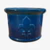 Cache Pot Bleu Avec Fleur De Lys