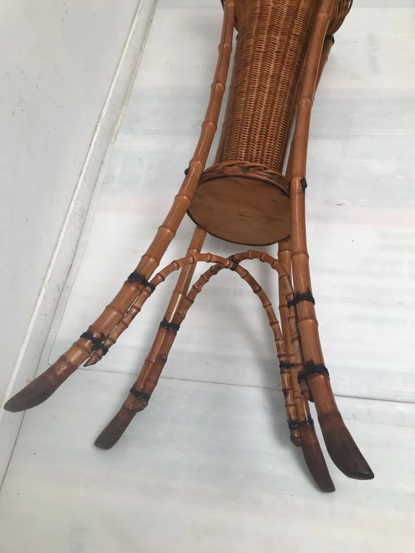 Porte Plante En Bambou Et Osier Des Années 60 11 Porte Plante En Bambou Et Osier Des Années 60 – Image 9