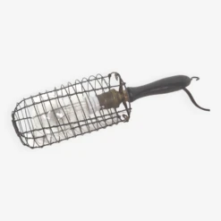 Baladeuse Atelier Industrielle Années 30 Bois Noirci Et Cage Métal