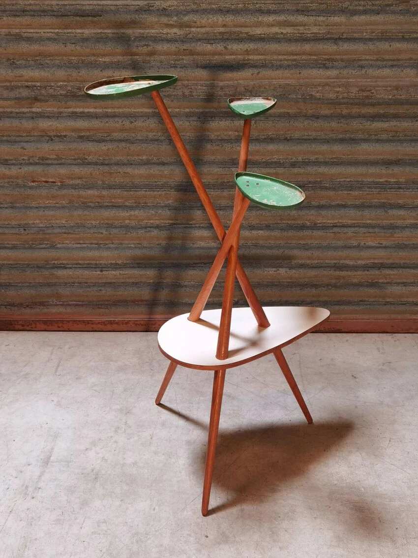 Porte Plante En Bois Formica Et Fibre De Verre Origine Tchécoslovaque 1950/1960 17 Porte Plante En Bois Formica Et Fibre De Verre Origine Tchécoslovaque 1950/1960 – Image 15